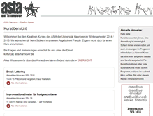 Tablet Screenshot of kreativekurse.asta-hannover.de